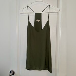 Olive Green Strappy Women's Tank Top